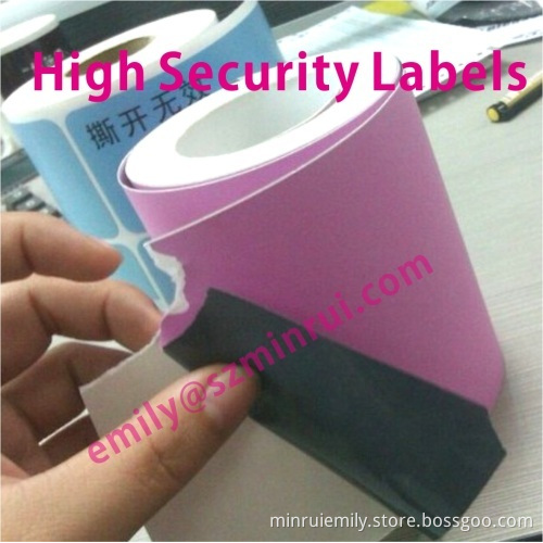 High Security Tamper Evident Label Materials,personal Unique Security Tamper Proof Label Materials,security Labels